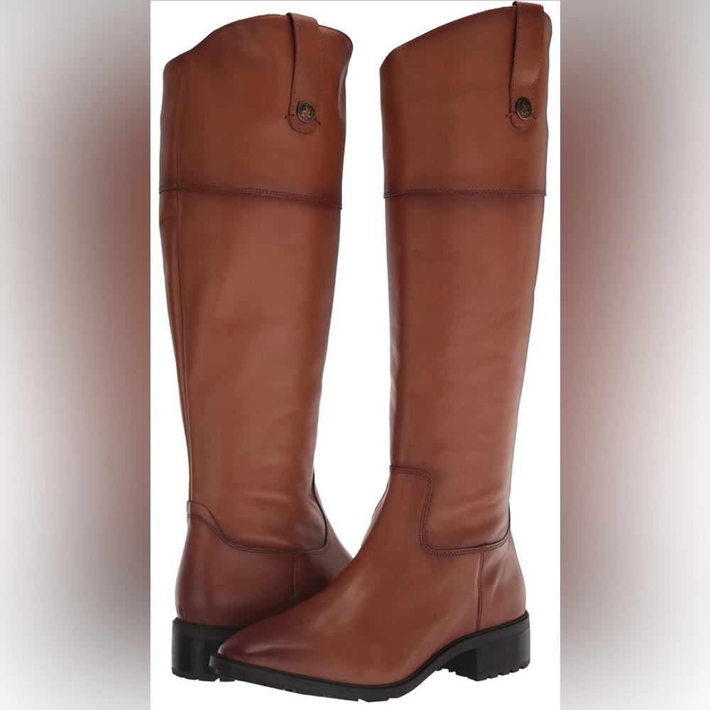 Sam Edelman Drina Leather Knee High Boots in Whiskey